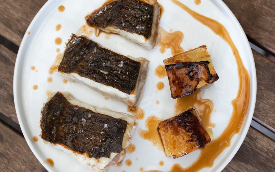 Tranci di Rombo con millefoglie di patate